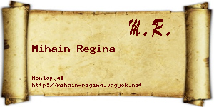 Mihain Regina névjegykártya